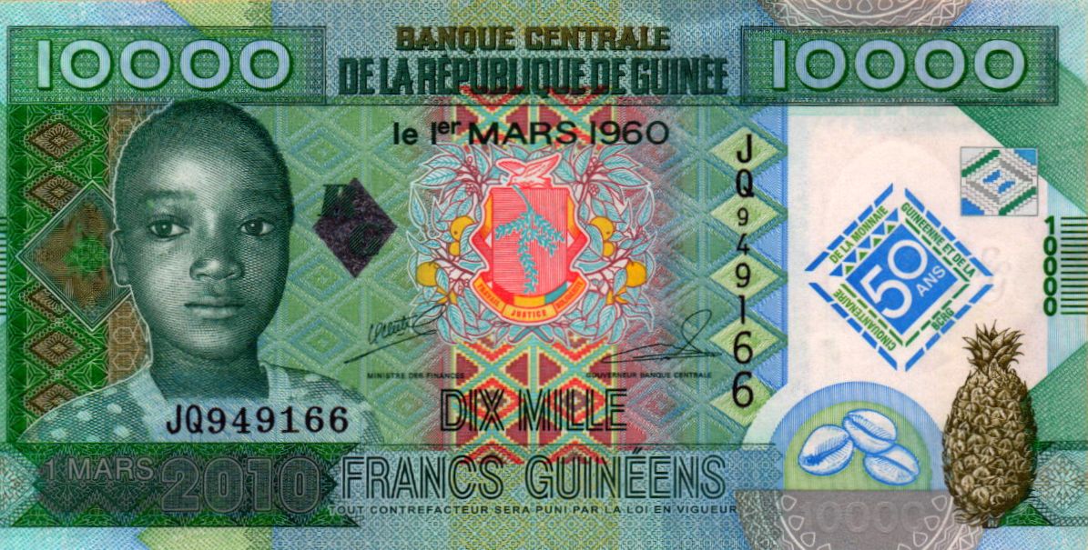 Guinea 10000 2010 UNC P-45